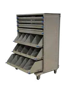 Wide Wildcat unit with organizer drawers and slanted bins