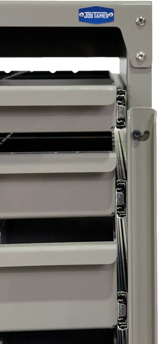 Tiger Series cabinet locking bar in the open position