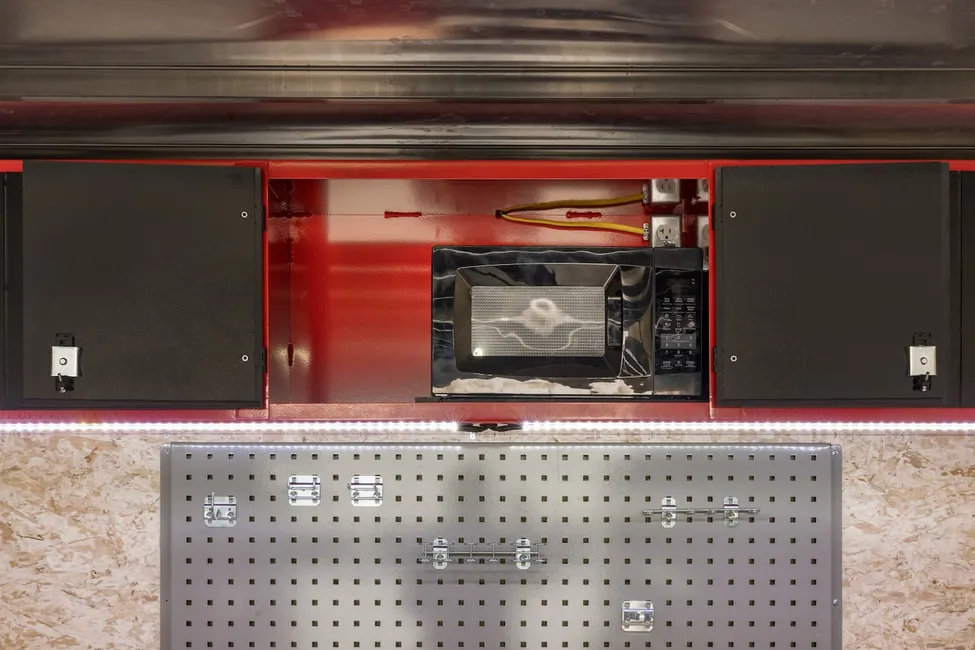JobTamer shelf with microwave
