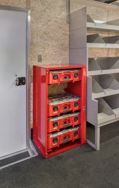 Packout Station in trailer